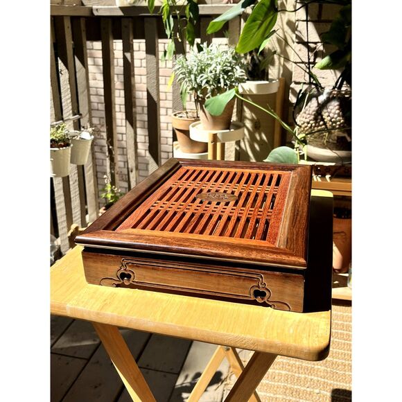 Taiwanese Tea Tray Varnished Wood - Picture 5 of 9